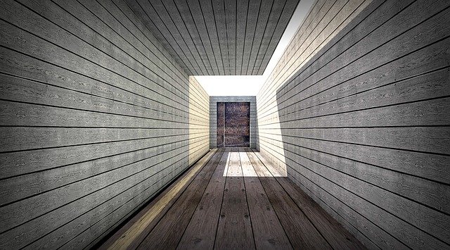 dřevěný tunel